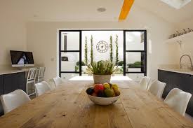 Enjoy summer from your very own backyard dining room. See 5 Bright Dining Rooms That Encourage Indoor Outdoor Flow