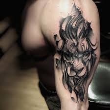 By dubuddha may 18, 2017. Black Watercolor Lion Tattoo