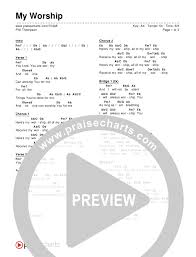 My Worship Chord Chart Editable Phil Thompson Praisecharts