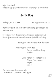 Hulp nodig met het vinden van dagblad van het noorden in groningen? Henk Bos 08 01 2021 Overlijdensbericht En Condoleances Mensenlinq Nl