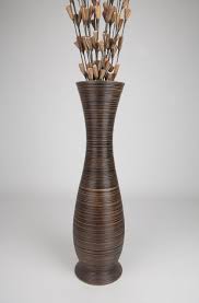 Tall Floor Vase 30 Inches Wood Brown Click Image To Review More Details This Is An Affiliate Link And I Rec Tall Vase Decor Floor Standing Vase Floor Vase