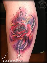 Once a deposit is made, chr Rose With Music Notes Tattoo