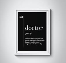 Doctor Definition Gift For Doctor Doctor Office Decor Etsy Definition Prints Gifts For Office Engineering Gifts
