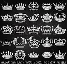 Chalkboard Crown Clipart Clip Art Vectors Chalk Vintage Crown Etsy Crown Clip Art Crown Silhouette Clip Art