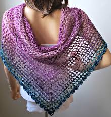 August 9, 2017 crochet shawls. One Skein Simple Summertime Shawl Oombawka Design Crochet