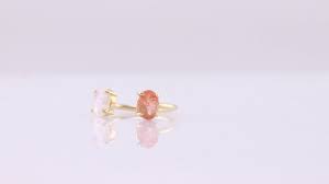 Sun and moon spinner ring. Floating Sunstone And Moonstone Solid 14 Karat Gold Ring