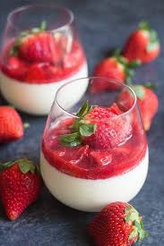 Vanilla Panna Cotta With Strawberry Sauce Recipe Strawberry Sauce Vanilla Recipes Recipes