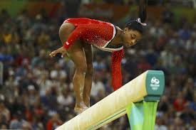 In stuttgart, she claimed another five world titles to surpass the overall world championship medal record, men and women combined. Rio 2016 Simone Biles Stumbles On Balance Beam