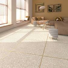 Portofino By Vives Porcelain Wall And Floor Tiles In A Terrazzo Effect With Metallic Edges In 4 Colours Ceramic Wood Tile Floor Tile Floor Living Room Flooring