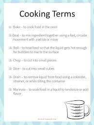 Kids In The Kitchen Cooking Terms For Kids Forgetful Momma Cooking Basics Cooking Classes For Kids Culinary Lessons