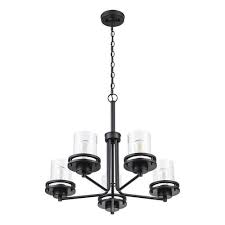 See more ideas about light, light fixtures, kitchen lighting. Patriot Lighting Joska Matte Black 5 Light Chandelier At Menards