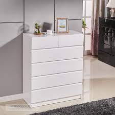 Find the best chest of drawers at the lowest price from top brands like south shore furniture, ethan allen, sauder & more. High Gloss White Wooden Tallboy Dresser Chest 6 Drawer Cabinet 4053wh Ebay