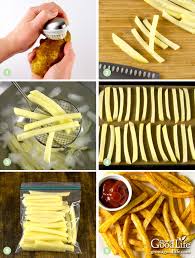 Slice a potato in half lengthwise with a chef's knife (long potatoes are best for fries). How To Freeze Potato French Fries