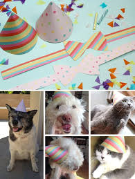 Printable Party Hats And Bow Ties For Your Pets Birthday Dog Themed Birthday Party Dog Birthday Party Animal Party