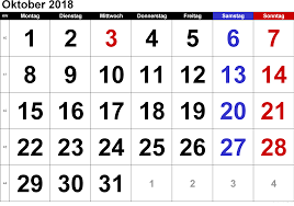 Die kalender für 2018 wurden von der website entfernt. 11 Kalender Oktober 2018 Ideas Calendar Printables Calendar Template Printable Calendar