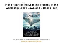 In The Heart Of The Sea The Tragedy Of The Whaleship Essex