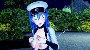 Esdeath BLOWJOB and TITJOB Akama Ga (3d Henta 