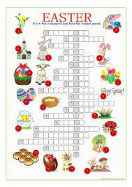 Crosswords, word searches, word scrambles, matching quizzes Easter Crossword Puzzle English Esl Worksheets For Distance Learning And Physical Classrooms