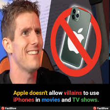 Apple doesn't allow villains to use iPhones in movies and FB FactBlow  shows. FB FactBlow