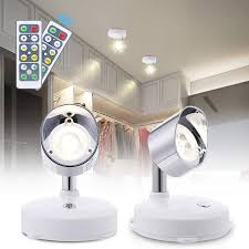 Xiaomi mijia zhirui 33w led ceiling light app remote control wireless dimming ac100 240v, xiaomi yeelight smart led ceiling light bluetooth app excelvan 006s wireless remote control infinite dimming 36w led ceiling light 220v 3000k 6500k adjustable widely use suitable for living room. Led Spot Lights For Ceiling Elfeland Wireless Ceiling Light Batteries Powered Under Cupboard Kitchen Lights Dimmable Wardrobe Light Rotatable Cabinet Lights With Remote Control Ideal For Indoor 2 Pack Buy Online In Guatemala