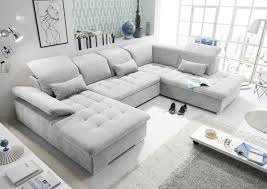 Top service große auswahl günstige ratenzahlung. Couch Wayne R Sofa Schlafcouch Wohnlandschaft Schlaffunktion Hellgrau U Form