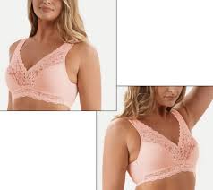 breezies set of two soft support lace bras qvc com