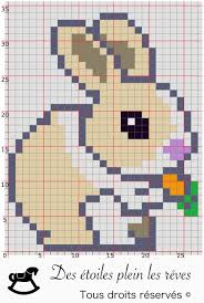 Lapin Pixel Art Broderie Point De Croix Point De Croix Broderie Personnalisee