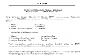Surat keterangan melepas sekolah induk no. Contoh Surat Pernyataan Pindah Kelas Bpjs Contoh Surat