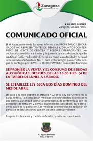Viernes, decisión sobre ley seca. Aplicaran Ley Seca En Zaragoza
