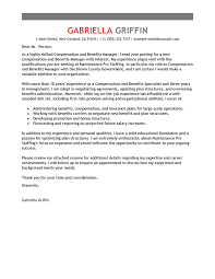 Best Compensation And Benefits Cover Letter Examples Livecareer