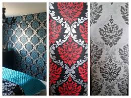 Black And Silver Wallpaper Uk New Designer Aqua Blueteal Silver Black Red Cream Damask Wallpaper Feature Wall