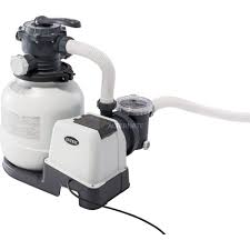 Intex 26646 Accessoire Pour Piscine Pompe A Filtre De Sable Filtre A Eau Gris Fonce Gris Pompe A Filtre De Sable Noir Blanc Piscine Hors Sol Vanne A 6 Voies Secteur 220 240 V
