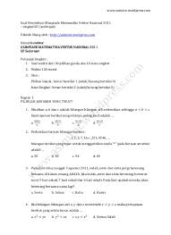 Soal matematika kelas 5 satuan kecepatan from olimpiade sains nasional jenjang smp. Top Pdf Soal Penyisihan Olimpiade Matematika Vek 123dok Com