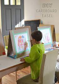 This is where the sign will rest on the easel. Diy Cardboard Easel Artbar