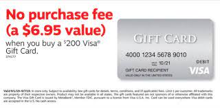 You can also visit any staples store and ask a. Expired Staples No Purchase Fee On 200 Visa Gift Cards 9 1 9 7 Doctor Of Credit