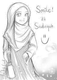 If You See Someone Without A Smile Give Them One Of Yours Gambar Kartun Seni Islamis