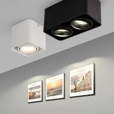 Surface Mounted Cob Led Downlight 5w 10w 15w 20w 30w Square Adjustable Spotlight Ip44 Used In Luxur In 2020 Downlights Led Flood Lights Led