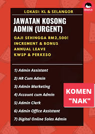 Dokumen disediakan dalam bentuk pdf. 10 Jawatan Kosong Admin Yang Korang Boleh Apply Sekarang