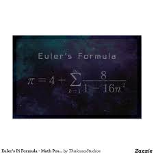 Euler S Pi Formula Math Poster Zazzle Com Math Poster Math Genius Random Science Facts