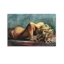 Amazon.com: Póster de arte desnudo, sexy, mujer rubia en tanga, pintura  desnuda, pósteres de pintura en lienzo para habitación, póster estético e  impresiones sobre lienzo, póster de arte de pared para habitación,