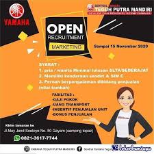 Maybe you would like to learn more about one of these? Lowongan Kerja Sentral Yamaha Teguh Putra Mandiri November 2020