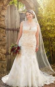 Wedding Dresses Pearl Beaded Vintage Wedding Gown Essense Of Australia Plus Size Wedding Gowns Wedding Gowns Vintage Full Figure Wedding Dress