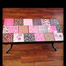 Favorite add to newsprint decoupage paper size xl 20x30 for furniture, mixed media, home decor and much more by decoupage queen katsdesignskorner. Coffee Table Makeover Using Scrapbook Paper And Mod Podge I Like This Idea For A Bedside Table Funky Home Decor Furniture Makeover Diy Decoupage Furniture