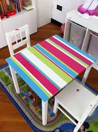 Stripes For This Kritter Ikea Hackers Diy Kids Furniture Diy Kids Table Paint Kids Table