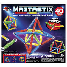40 Pieces Magtastix Kmart Z Arts Magnetic Construction Kids Party Supplies