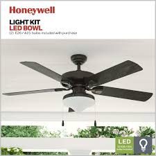 Check spelling or type a new query. 50512 01 Honeywell Belmar Outdoor Led Ceiling Fan With Led Light Waterproof Damp Rated 52 Dark Bronze