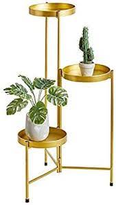 Huidao Metal Plant Stand Shelf Foldable Plant Stand 3 Tier Flower Pot Holder Plant Display Rack For Indoor Metal Plant Stand Potted Plants Outdoor Plant Stand