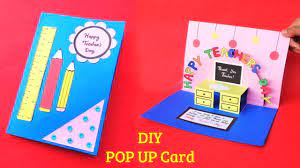 How to make pop up cards step by step are included in each individual post. Diy Teacher S Day Card How To Make Teachers Day Pop Up Card At Home Youtube