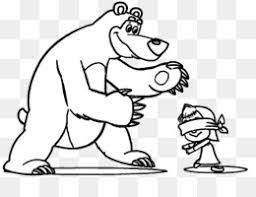 Barang kali saja ada yang sangat. Gambar Mewarnai Masha And The Bear Gambar Mewarnai Hd