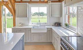 When you buy kitchen cabinets online through our free online design service, you are covered by the cabinets.com designer reassurance program, which ensures the correct cabinets and moldings are ordered to successfully complete your kitchen project. French Grey Shaker Kitchen Chidingfold Kitchens